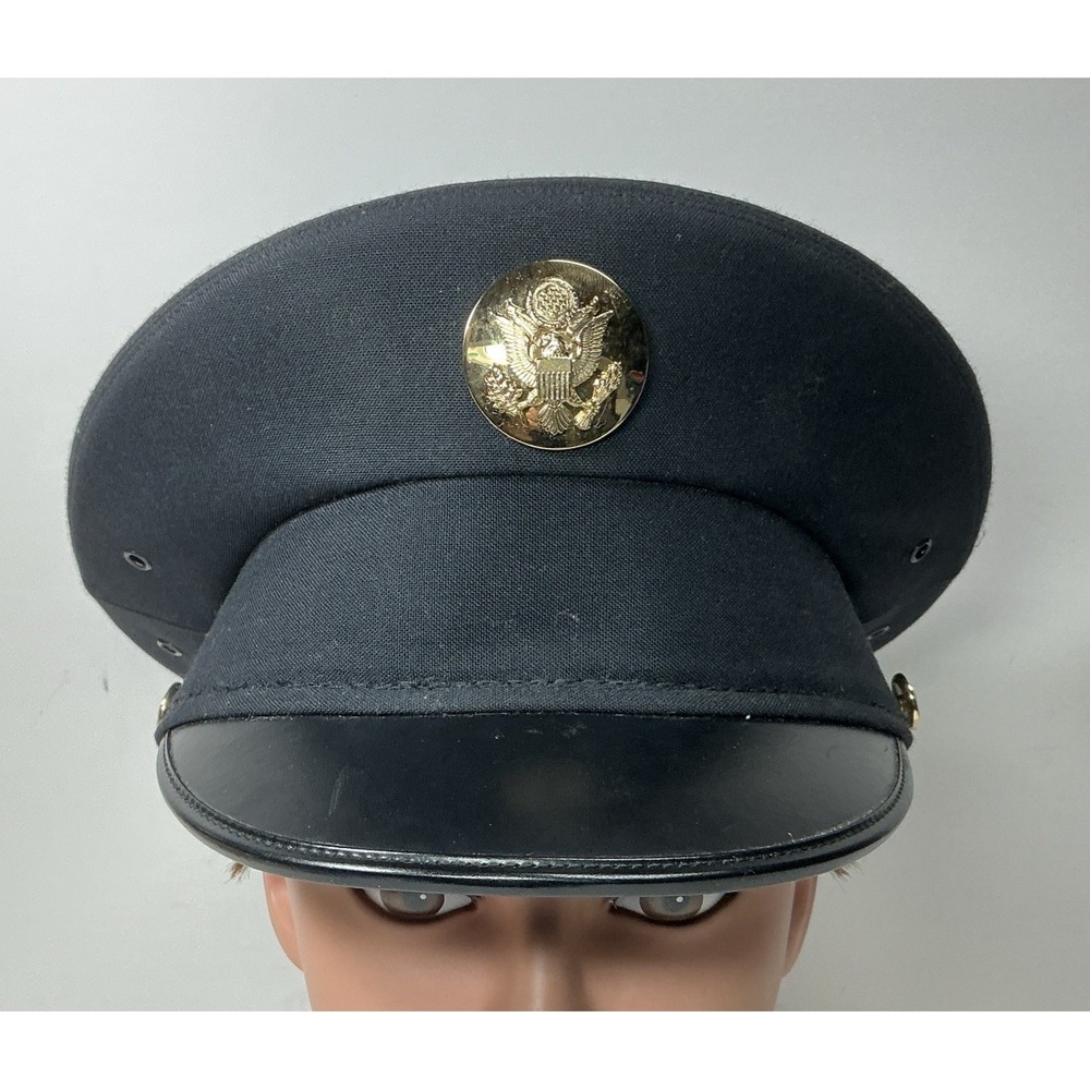 US Army Blue Service Uniform Enlisted Cap 7-1/8 2000's ASU Dress Peaked Hat